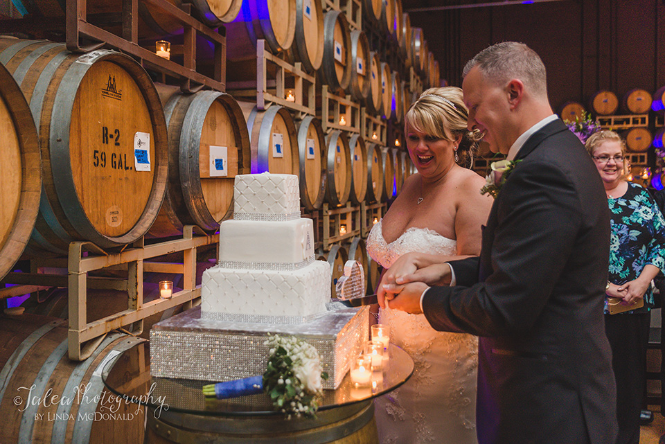 Cake Cutting Leoness Cellars Winery Wedding Temecula