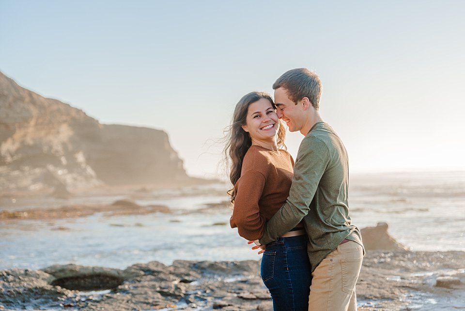 couple being playful san diego engagement photos locations