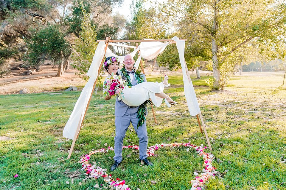 happy couple just married park wedding venue ideas 